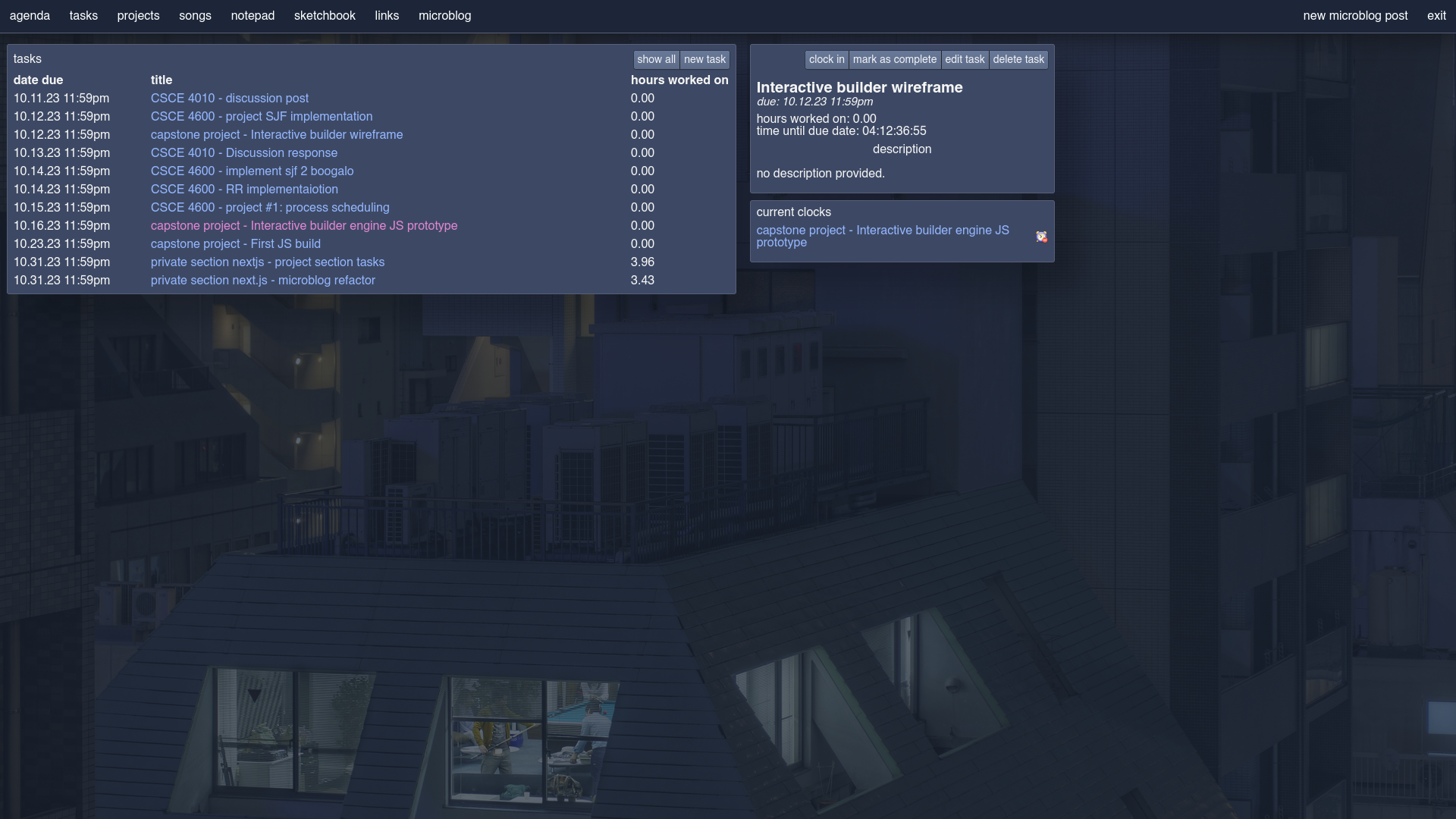 Tasks Page